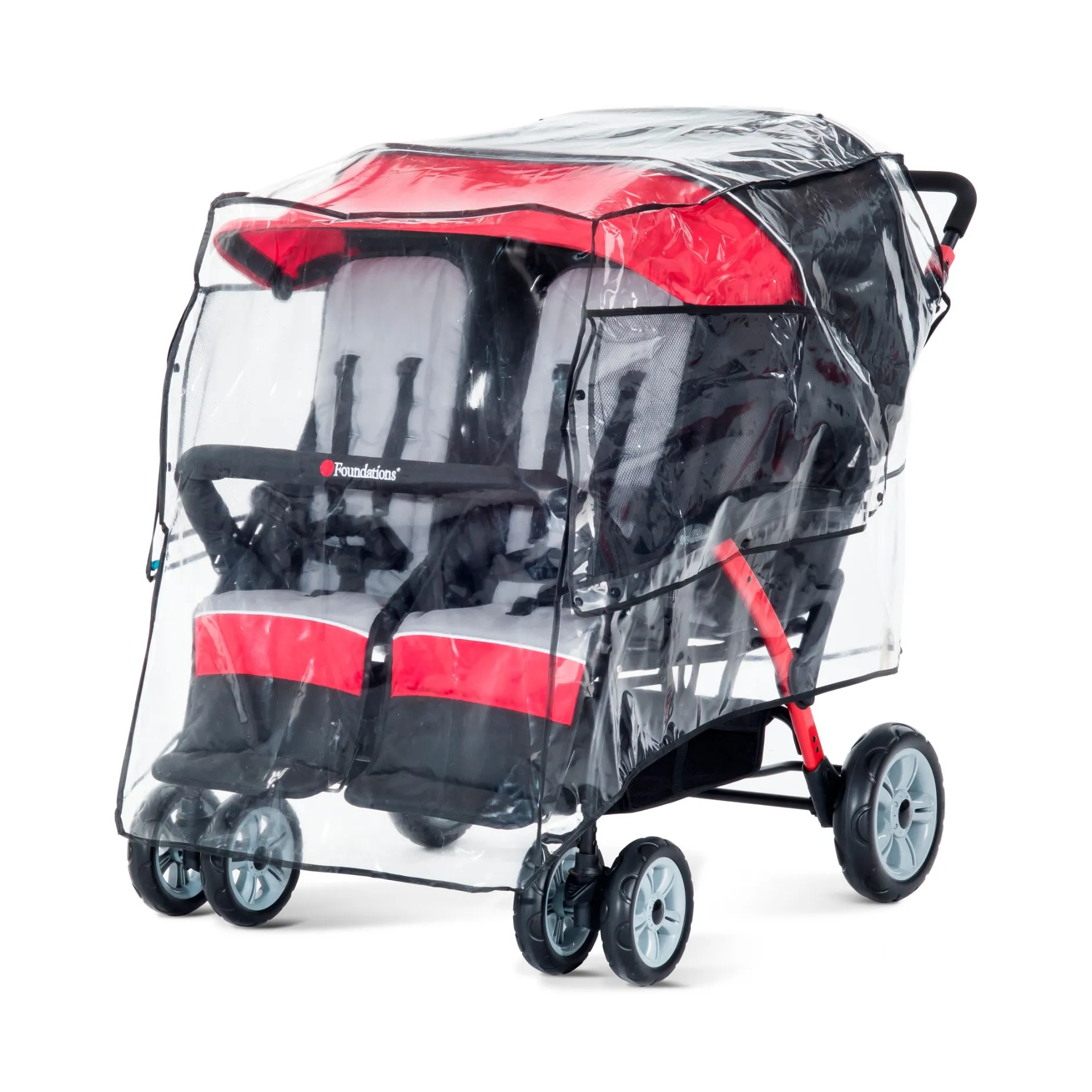 QUAD and LX4 rain & wind Canopy for Foundations Sport Splash Stroller Italtrike 